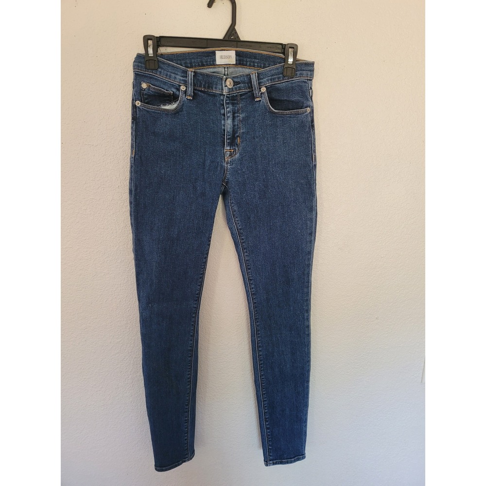 Hudson Nico Midrise Super Skinny Jeans Dark Wash Blue Denim WM407DLO Size 27 #1